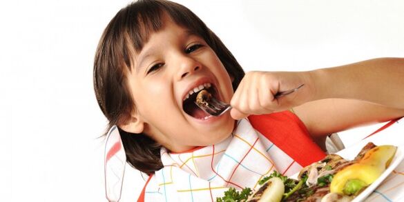 the child ate vegetables on a diet with pancreatitis