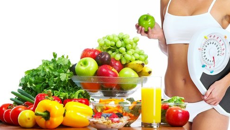 Vegetables -Service and fruits for weight loss